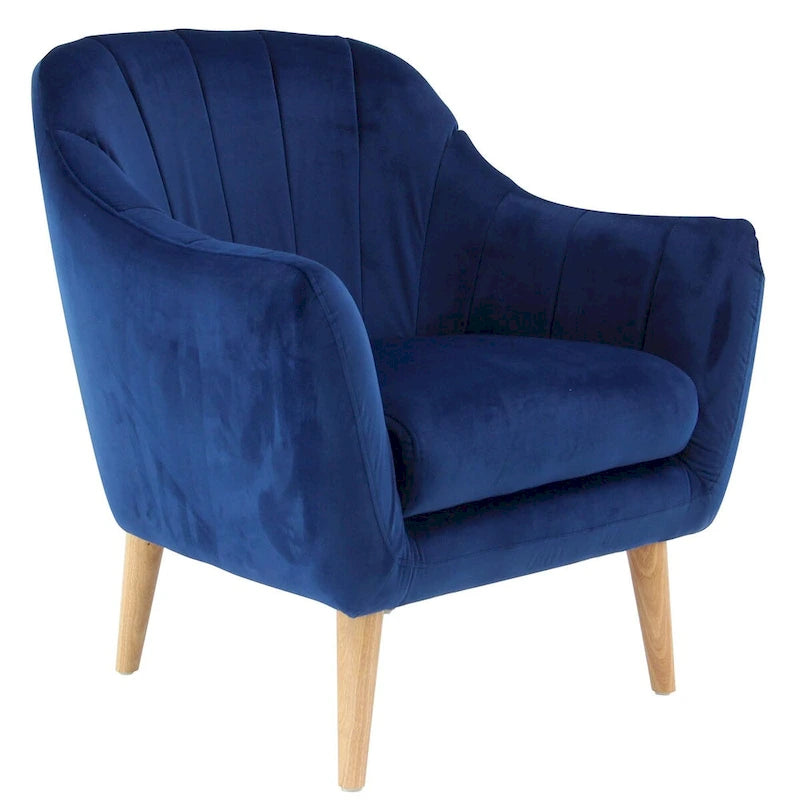 Sillón decorativo de poliéster para sala de estar - Negro, azul o amarillo