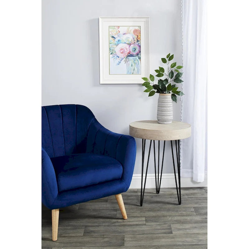 Sillón decorativo de poliéster para sala de estar - Negro, azul o amarillo
