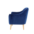 Sillón decorativo de poliéster para sala de estar - Negro, azul o amarillo