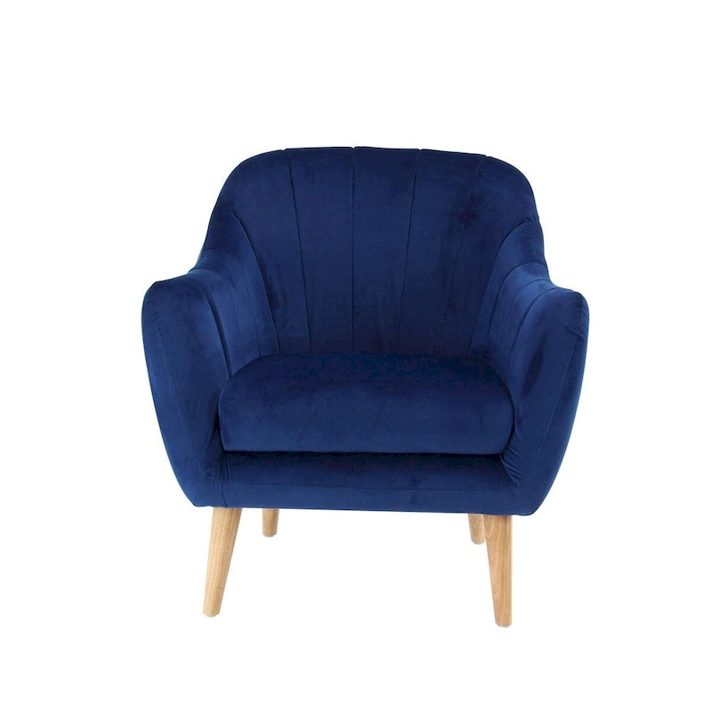 Sillón decorativo de poliéster para sala de estar - Negro, azul o amarillo