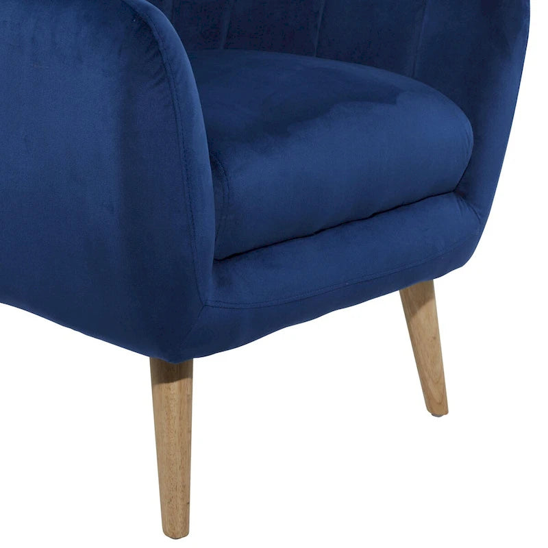 Sillón decorativo de poliéster para sala de estar - Negro, azul o amarillo
