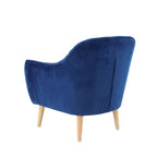 Sillón decorativo de poliéster para sala de estar - Negro, azul o amarillo