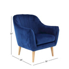 Sillón decorativo de poliéster para sala de estar - Negro, azul o amarillo