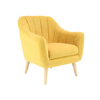 Sillón decorativo de poliéster para sala de estar - Negro, azul o amarillo