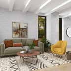 Sillón decorativo de poliéster para sala de estar - Negro, azul o amarillo