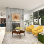 Sillón decorativo de poliéster para sala de estar - Negro, azul o amarillo