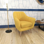 Sillón decorativo de poliéster para sala de estar - Negro, azul o amarillo