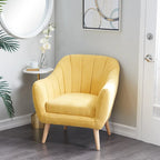 Sillón decorativo de poliéster para sala de estar - Negro, azul o amarillo