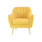Sillón decorativo de poliéster para sala de estar - Negro, azul o amarillo
