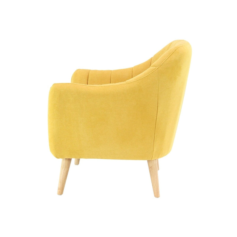 Sillón decorativo de poliéster para sala de estar - Negro, azul o amarillo