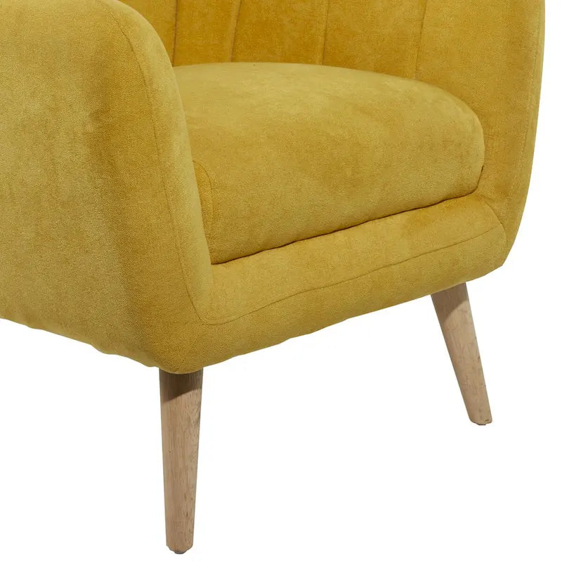 Sillón decorativo de poliéster para sala de estar - Negro, azul o amarillo