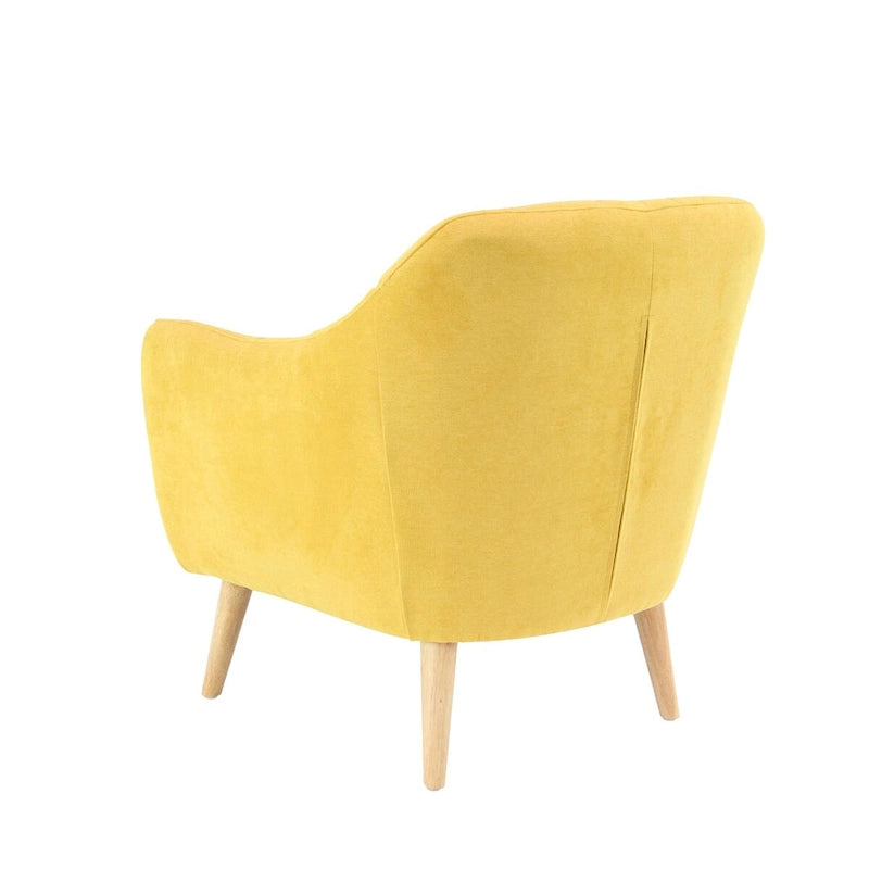 Sillón decorativo de poliéster para sala de estar - Negro, azul o amarillo