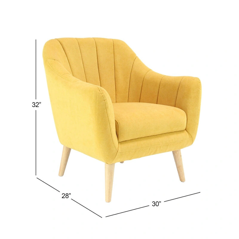 Sillón decorativo de poliéster para sala de estar - Negro, azul o amarillo